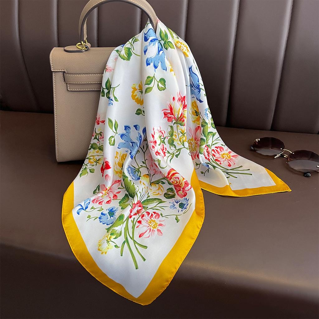 New Spring and Summer Print Age-reducing Chinese Scarf Professional Decoration Neck Protection Scarf Tie Neck Sun Protection Shawl