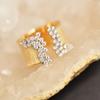 Trendy Luxury Gold Color Cubic Zirconia Ring for Women Modern Wide Band Finger Ring OL Style Female Jewelry Drop Shipping