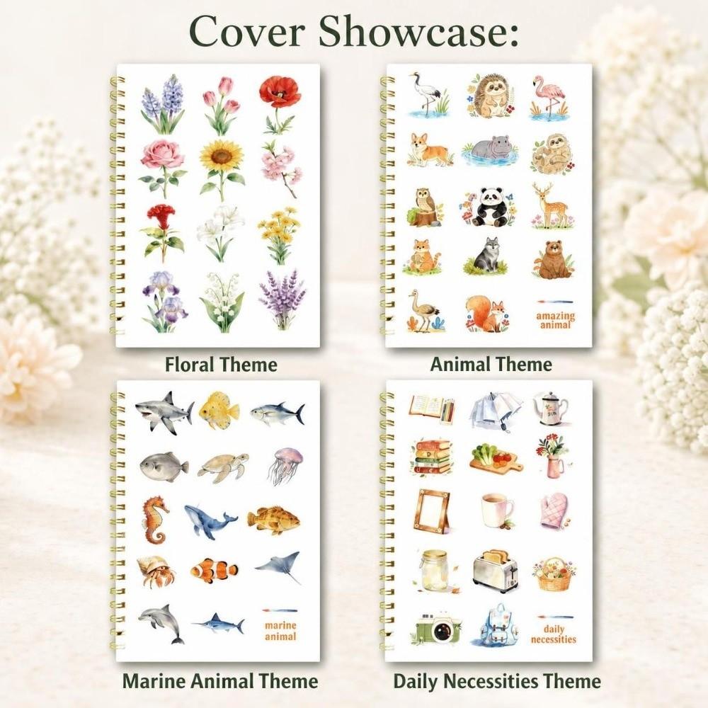Flower Scenery Animal Watercolor Workbook 200GSM Coloring Sketchbook Painting