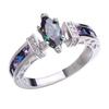 Huitan Special Marquise Shape Shiny Purple CZ Prong Setting Fashion Cocktail Party Rings for Women Size 6-10 Lots Bulk