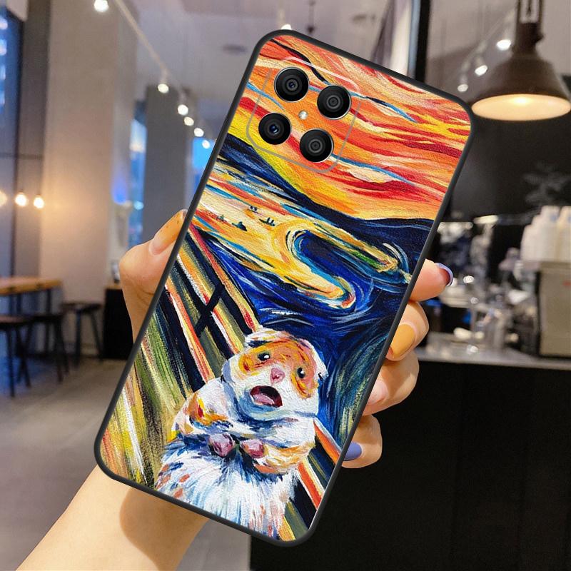 Hamster Art Silicone Case For Huawei P40 P30 P20 Lite P50 Nova 9 5T Honor 50 Pro X9 X7 X8 Back Cover
