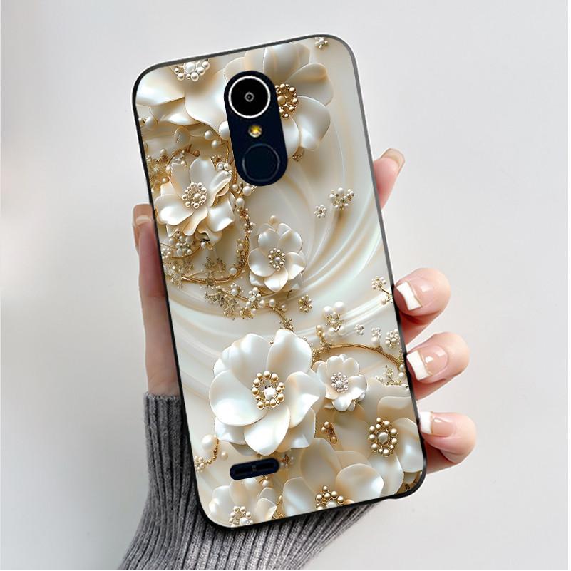 Чехол для LG K8 2017/LG K8 2018/LG K9 2018 Мягкий Силиконовый Черный Корпус для LG K10 2016/LG K10 2017 Чехол Милый Цветочный Мультяшный Чехол