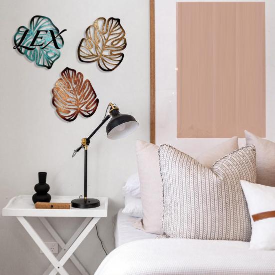 Nature Inspired Wall Art 3Pcs Hollow Monstera Leaf Decoration, Wooden Tropical Hanging Plaque, Decorative Artistic Decor Sculpture with Hook