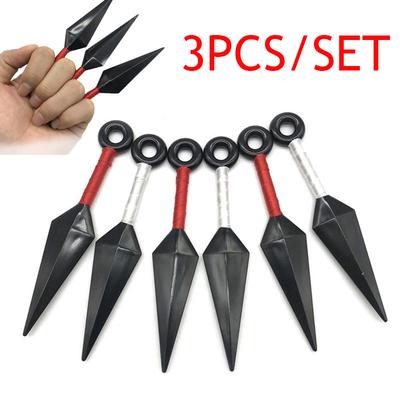 3 шт., Наруто, пластиковый кунай, японская модель оружия ниндзя, реквизит для косплея, детские игрушки, подарки, метательный дротик