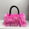 JIAERDI Hot Girl Vintage Plush Tote Bag Women Large Capacity Faux Fur Handbag Fashion Y2k Aesthetics Crossbody Bag Chic 2025 New