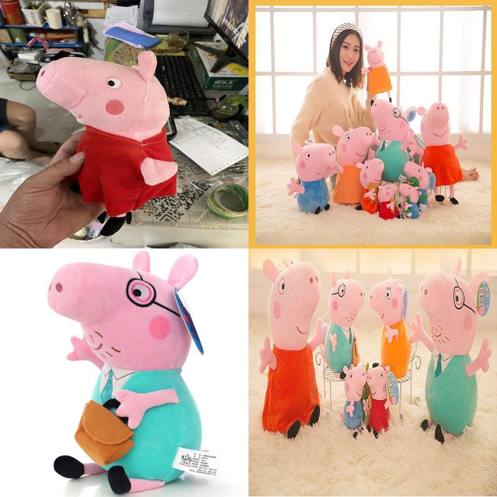 George Pig Peppa Mummy Daddy Plush Toy 20110cm Stuffed Doll Kids Gift Fans