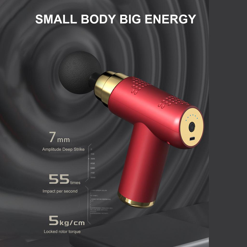 Fascia Massage Gun Muscle Relaxation Massager Portable Handheld Electric Body Massage Gun with 4