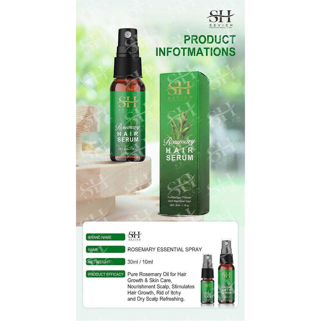 3pcs Rosemary Essential Oil Pure Natural Nourish scalp Essential Oil Anti-Hair Loss Hair Growth