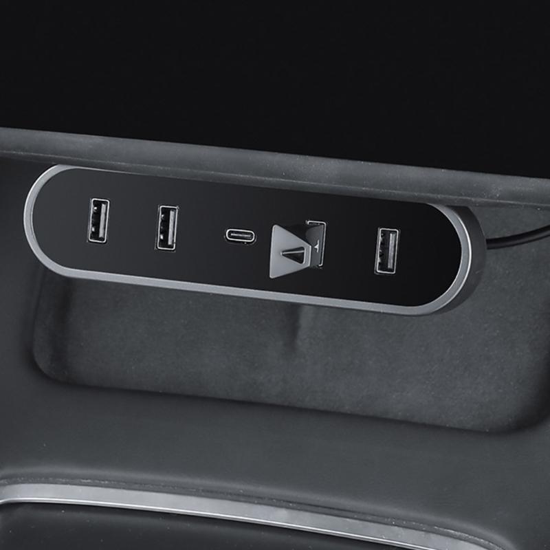 Автомобильные быстрые зарядные устройства USB-шунтирующий порт-концентратор подходит для док-станции модели 3/Y, разветвитель с питанием, адаптер для быстрой передачи данных