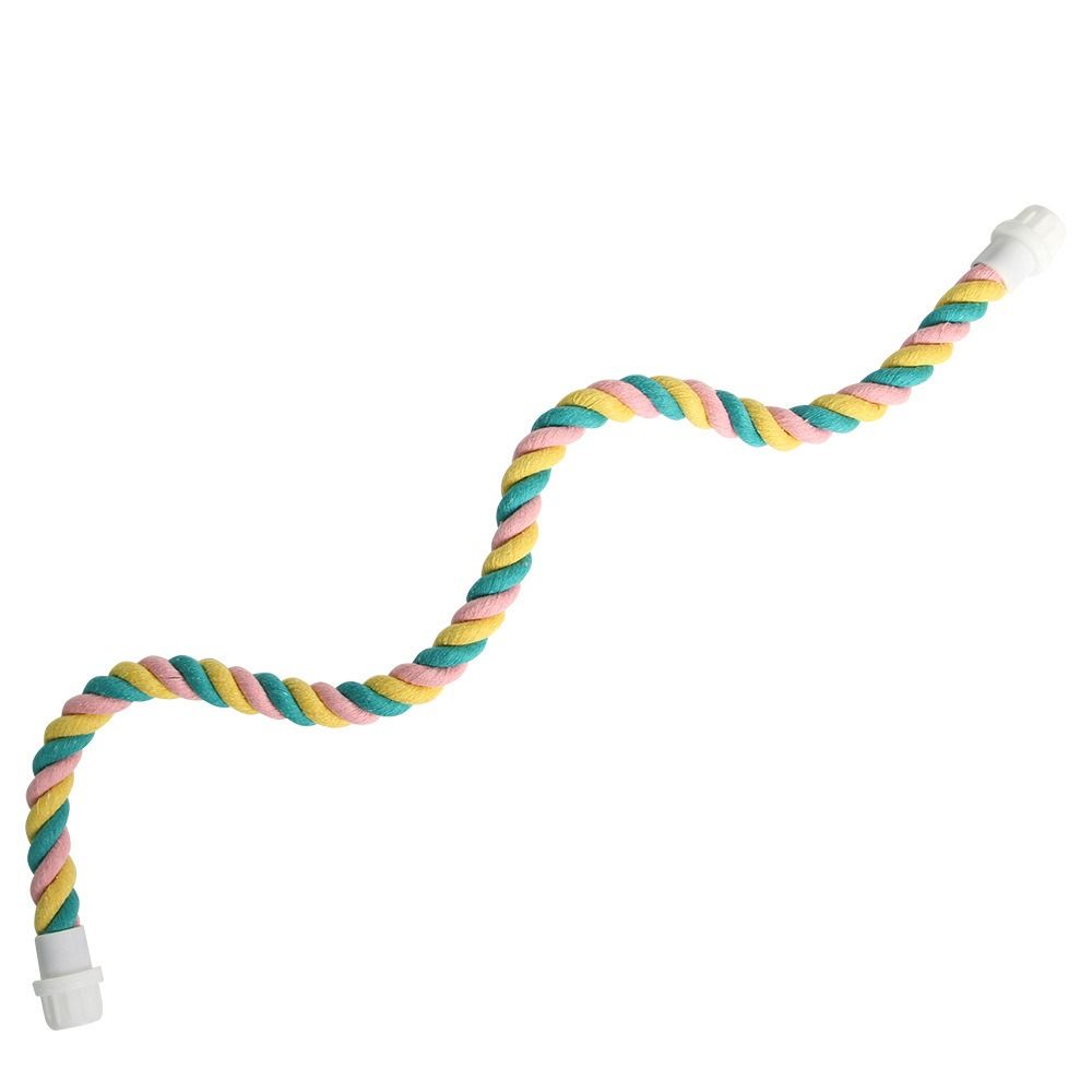 Cockatiel Cage Toy Parrot Climbing Cotton Rope Bird Toy Parrot Hanging Creative Braided Chew Rope