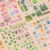 6Sheets Glitter Sand Pet Stickers Diy Handbook Decoration Stickers Kawaii Vintage Stickers Phone Water Cup Decoration Stickers