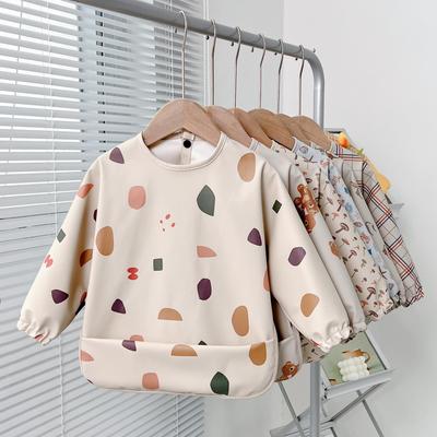 Двусторонний водонепроницаемый детский слюнявчик-фартук - Дания Фартук для рисования и Нагрудник-накидка для еды