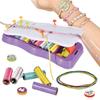 Hand Rope Braider Set Colorful Rope Bracelet Making Craft Play House Toy Braiding Material Girl Gift
