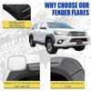 Расширители колесных арок для Toyota Hilux Revo ROCCO ROGUE SR5 2015-2025 6" Гладкий стиль Брызговики Автоаксессуары