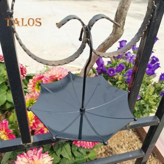 Кормушка для птиц на платформе, дизайн зонтика, подвесная кормушка для птиц, водонепроницаемый поднос для кормления птиц для наружного сада, двора, патио