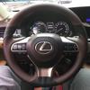 Для Lexus ES250 ES300h GS200 GS300h GS450h RX200t LX570 Черная Нескользящая Накладка на Руль Автомобиля, Сшитая Вручную из Кожи