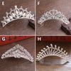 1PC Diadem With Comb Rhinestone Crown Hair Jewelry Pearl Headbands Girls Fashion Princess