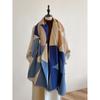 Winter Women's Scarf Luxury Design Double Sided Imitation Cashmere Scarf Warm Scarf Shawl 2024 New