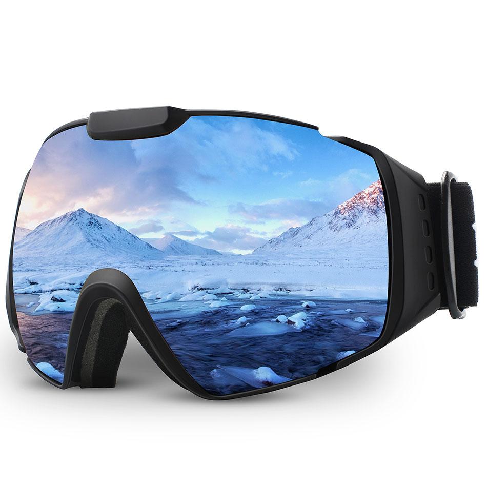 Ski GogglesOtg Anti-Fog Snowboard Skate Snowmoblie Double Layer Spherical Lens Snow Goggles Men Women M4