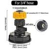 Адаптер для бака IBC 1000 л с быстроразъемным соединением для садового шланга 1/2" и 3/4" - универсальный инструмент для замены пластикового шлангового крана