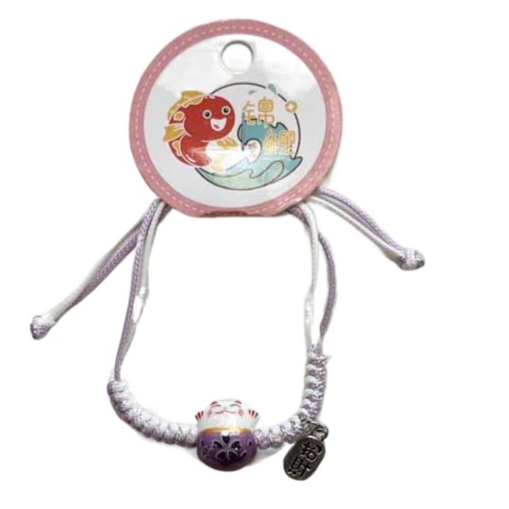 Ручная веревка Красная плетеная веревка Двухцветный женский ручной браслет Милый Манеки-неко Женский