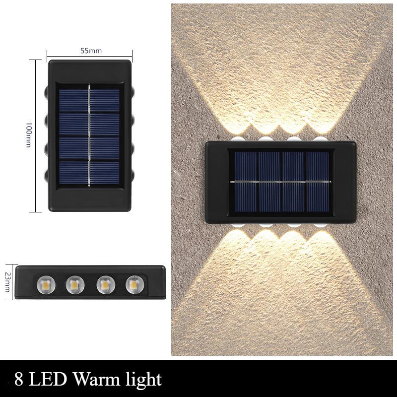 Solar Wall Lamp Outdoor Waterproof Solar Powered Light UP and Down Illuminate Home Garden Yard Decoration Outside Sunlights