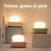 Creative Fun LED Night Light Toast Bread Maker USB Rechargeable Bedside Table Cartoon Night Lamp Adjustable Brightness Time Off