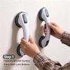 Bathroom Strong Suction Cup Armrest No Drilling Anti-fall Safety Handle Non-perforated Stable Grip for Elderly Children Senior