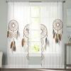 Dream Catcher Watercolor Feather Pattern Modern Tulle Curtains for Living Room Bedroom Home Kitchen Window Sheer Curtains