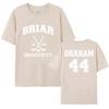 Футболки с принтом Грэм 44 22 Графическая футболка Футболка из сериала Off Campus Летние хлопковые удобные женские футболки Модные футболки с круглым вырезом Унисекс