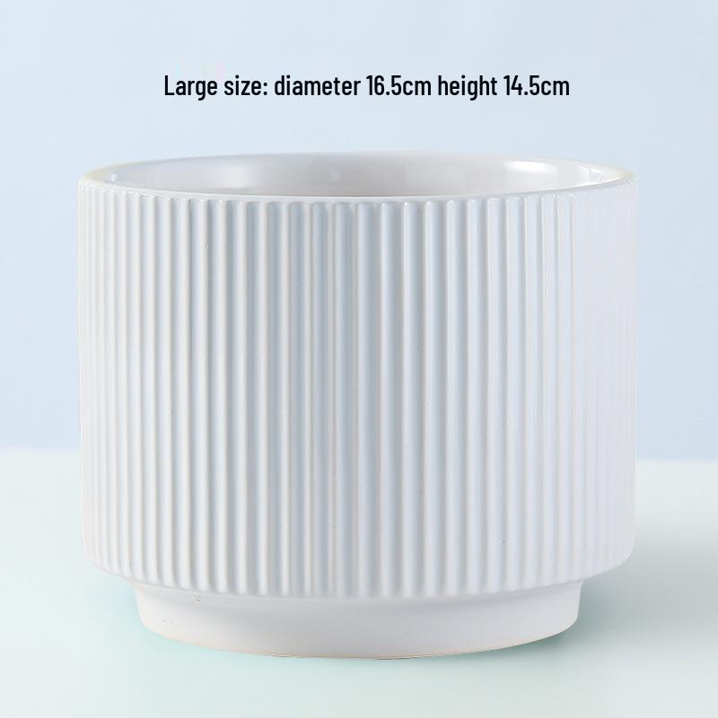 Керамический горшок для орхидей - Белая легкая роскошь, Минималистичный скандинавский дизайн для гостиной