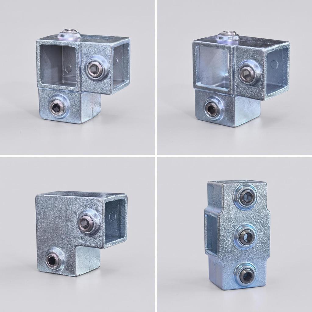 Heavy Duty Square Tube Connector Weldno-Weld Silver Hardware Straight