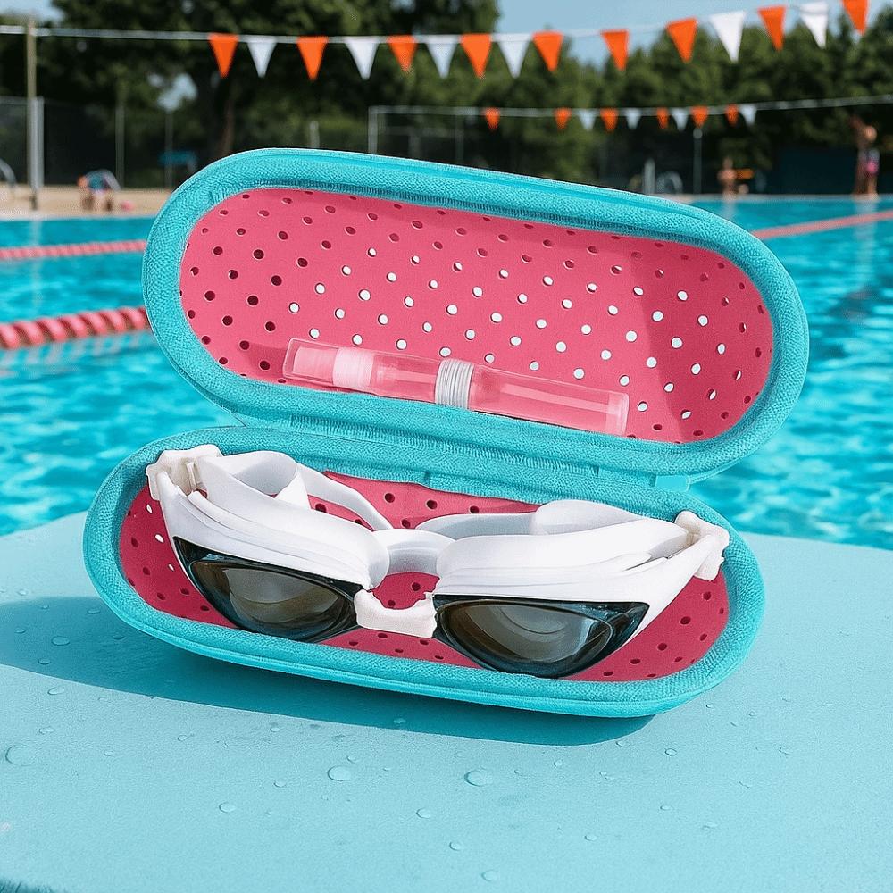 Hollow Eyeglasses Holder EVA Glasses Storage Box Portable Swim Goggles Case  Swimmers