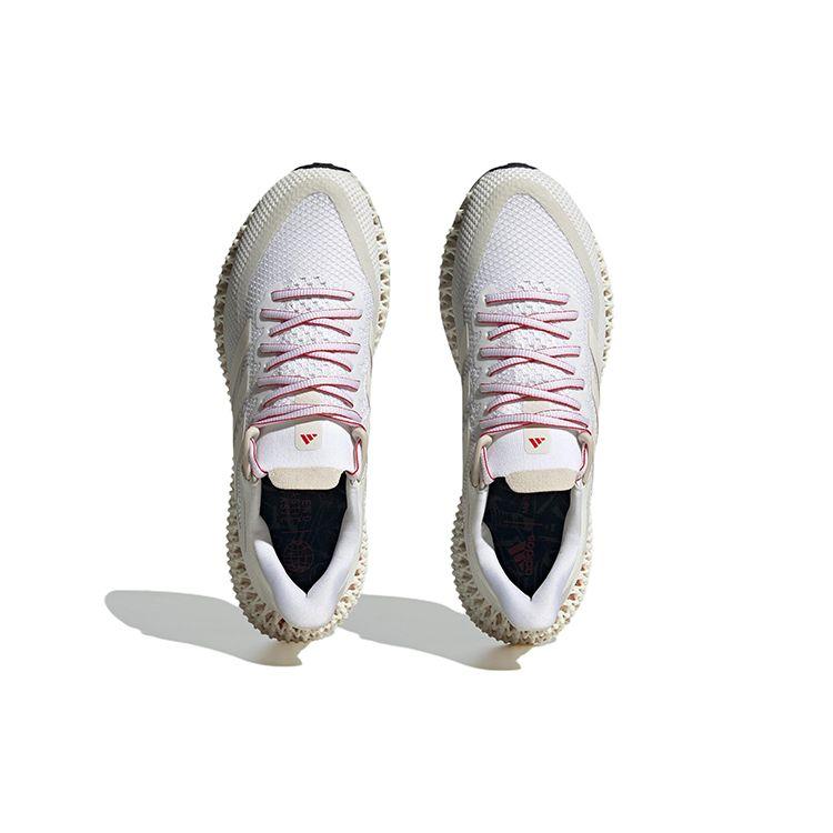 Adidas 4D FWD Удобные Трендовые Тканевые Нескользящие Износостойкие Низкие Кроссовки для Бега Унисекс Белые Красные IE4554