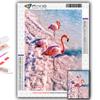 5D DIY Алмазная картина Вышивка крестиком Животное Фламинго Алмазная вышивка Мозаика Настенное украшение для дома