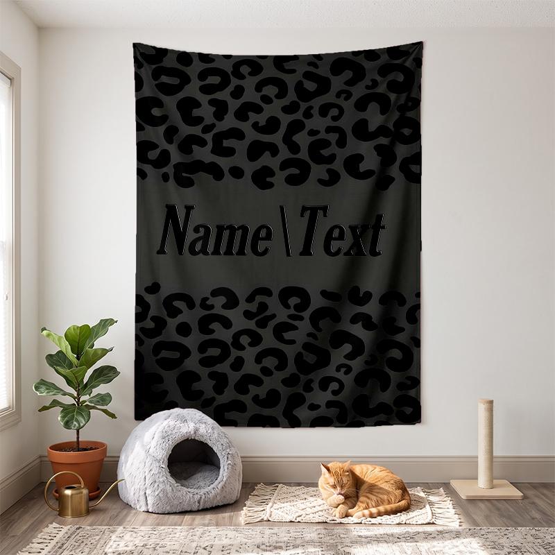 Trendy leopard print (19) Customizable name decorative wall tapestry ideal choice for wall decor in bedrooms living rooms dorms and home