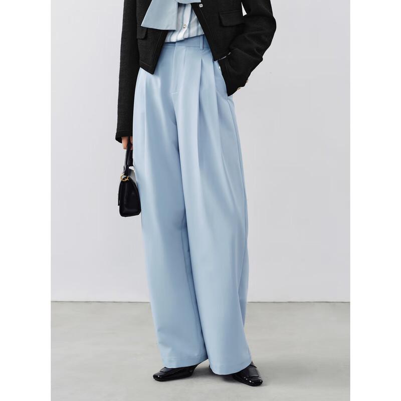 PEACEBIRD Women's Casual Straight Wide-Leg Pants