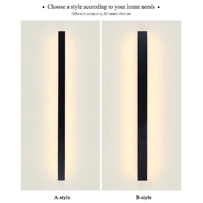 LED Lighting Wall Lamp IP65 Garden AC Long Wall Light Outdoor Waterproof Modern Long Strip 85-256v OutdoorDecoration