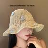 Sweet Foldable Straw Hat Little Flowers Sun Protection Fisherman Cap Uv Protection Breathable Sun Hat Summer