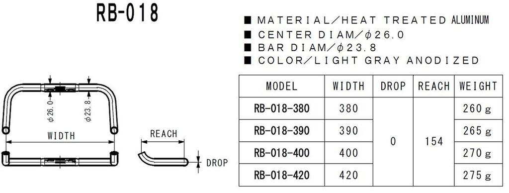 Ручка-капелька NITTO 400 светло-серая RB-018 RB-018-400 26.0
