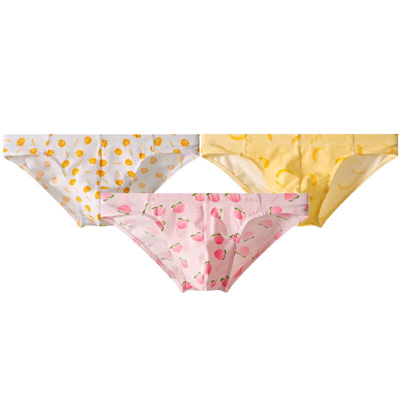 Мужские хлопковые дышащие трусы-слипы - Модный, с принтом, молодежный дизайн