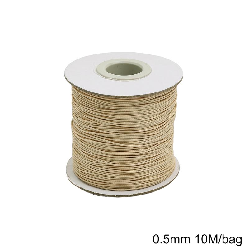 Многоцветный вощеный шнур для изготовления ожерелий и браслетов своими руками - 10 метров в пакете