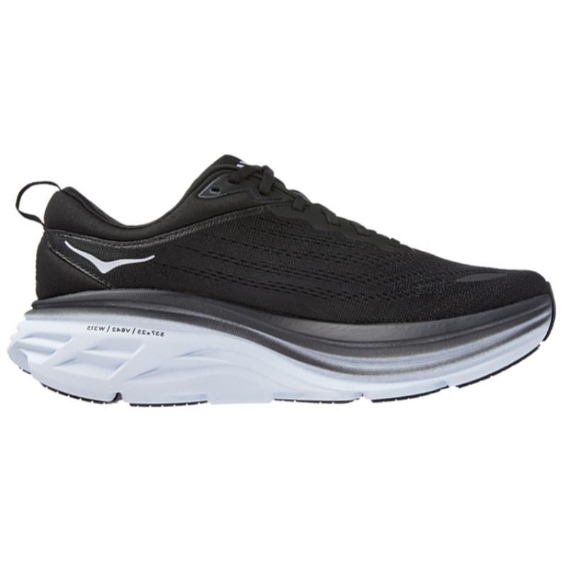 HOKA One One Женские кроссовки Bondi 8 Черно-белые 1127952-BWHT