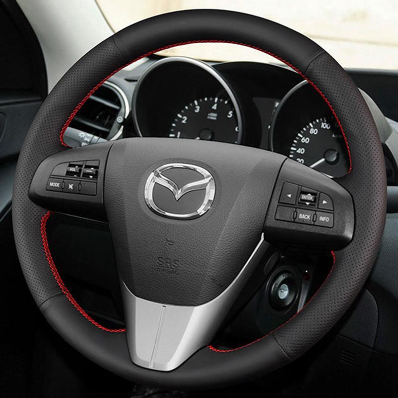 Car Steering Wheel Cover For Mazda 3 Mazda CX7 2011-2013 Customized DIY Car Accessories Interiors Original Steering Wheel Braid