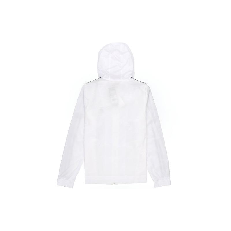 adidas Женская белая ветровка с капюшоном и 3 полосками H10243