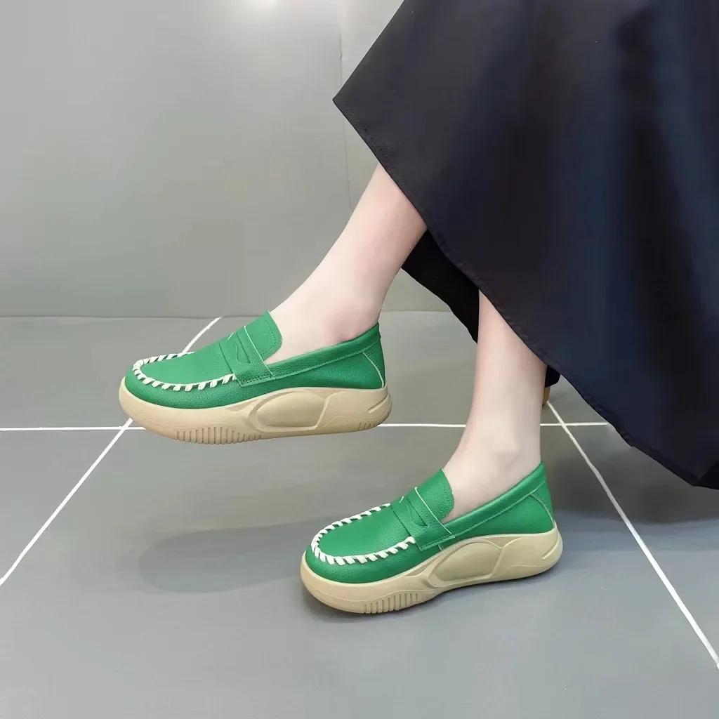 Women's Shoes 2025 Women Sports Shoe Thick Sole Casual Shoes Comfortable Female Vulcanzied Shoes Slip On Wear-resistant Zapatos