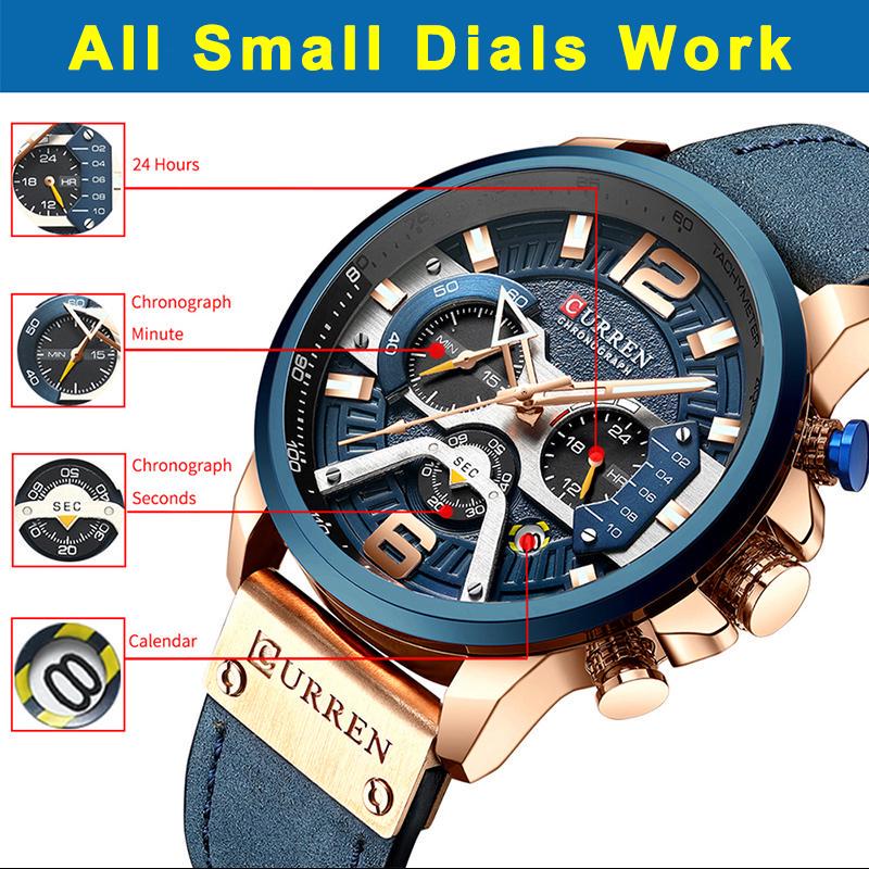 Парные кварцевые часы Curren в подарочных коробках, 2 шт