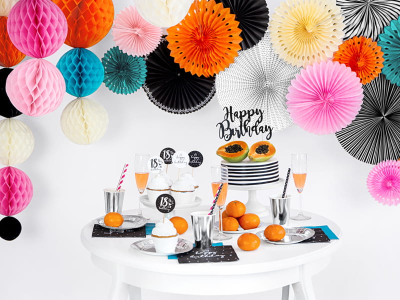 Partydeco Talerzyki Papierowe Srebrny 18Cm / 6 Szt