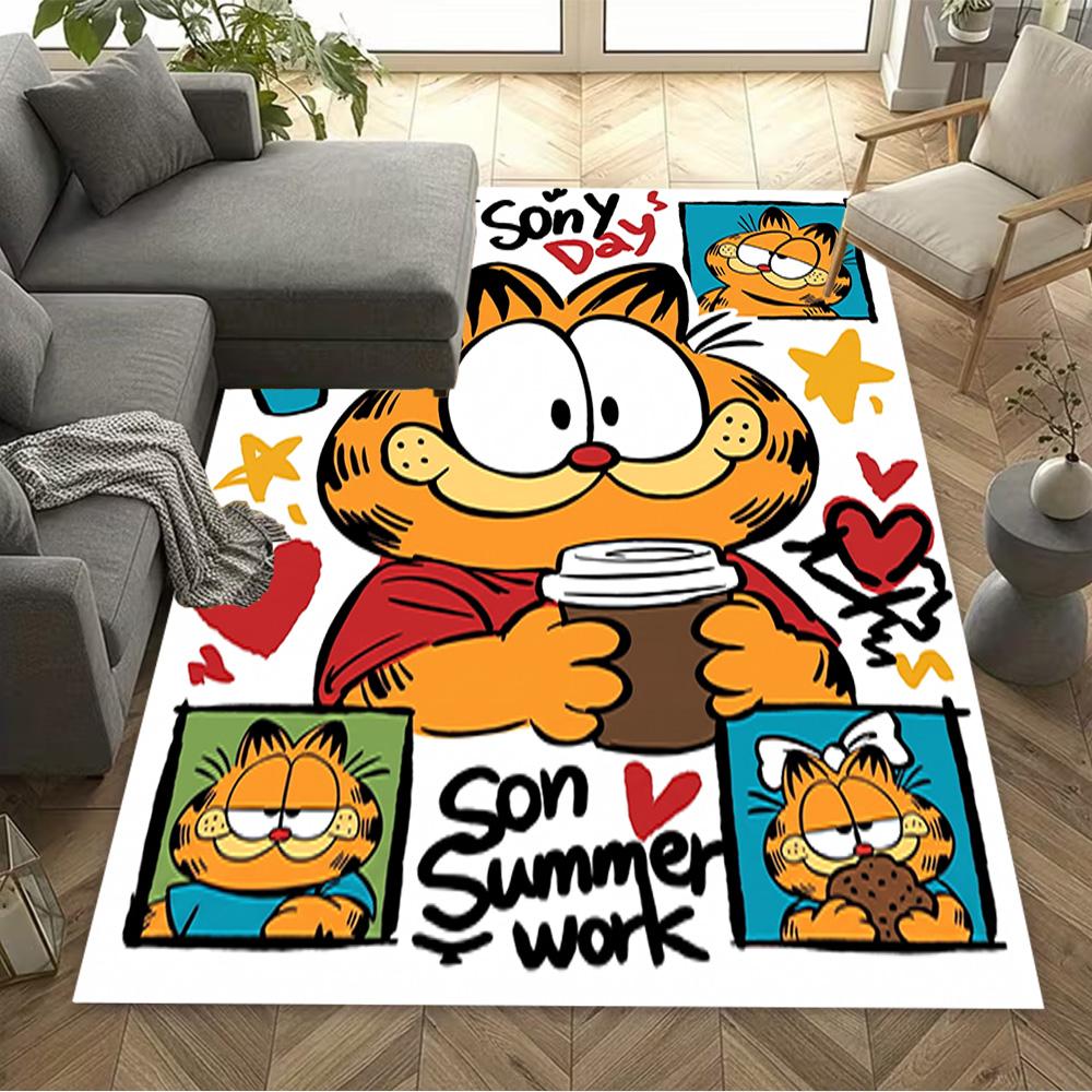 Garfield Cat Adventure Carpet Perfect for Kitchen Living Rooms Playrooms Foyer Anti-slip Rug Office home decor Spiritual Gift