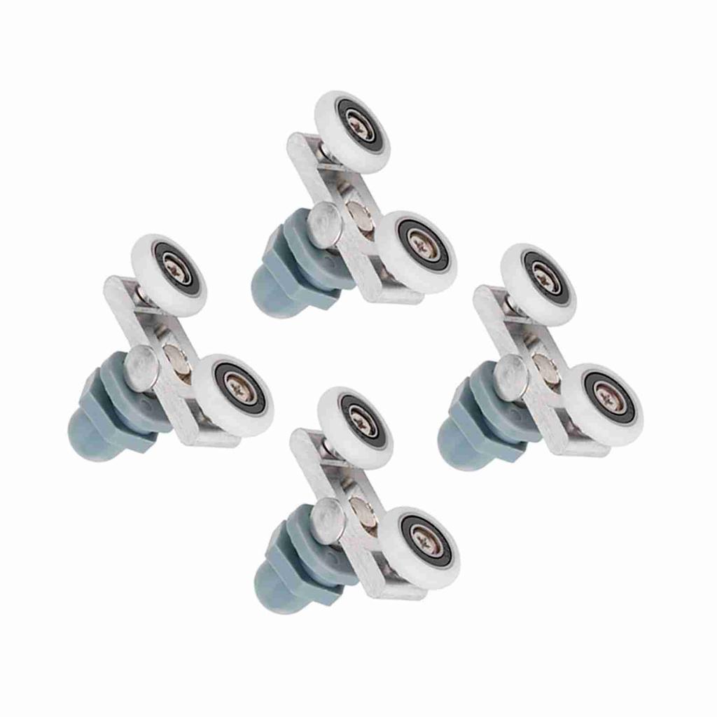 4 шт. прочная двойная раздвижная роликовая дверная дорожка для ванной стеклянная дверь (25мм)